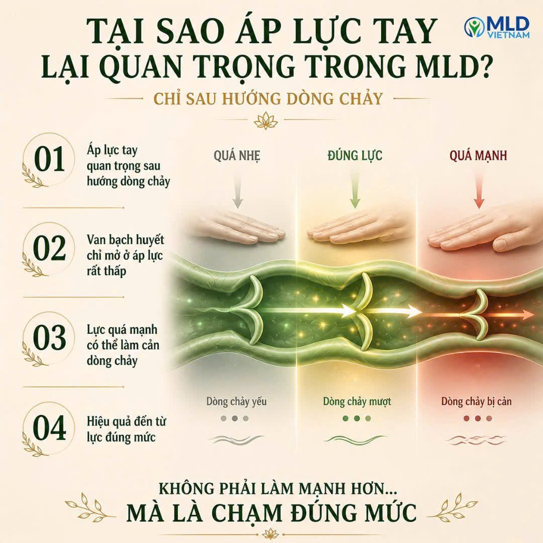 Tại sao áp lực tay lại quan trọng trong MLD? - Chỉ sau hướng dòng chảy