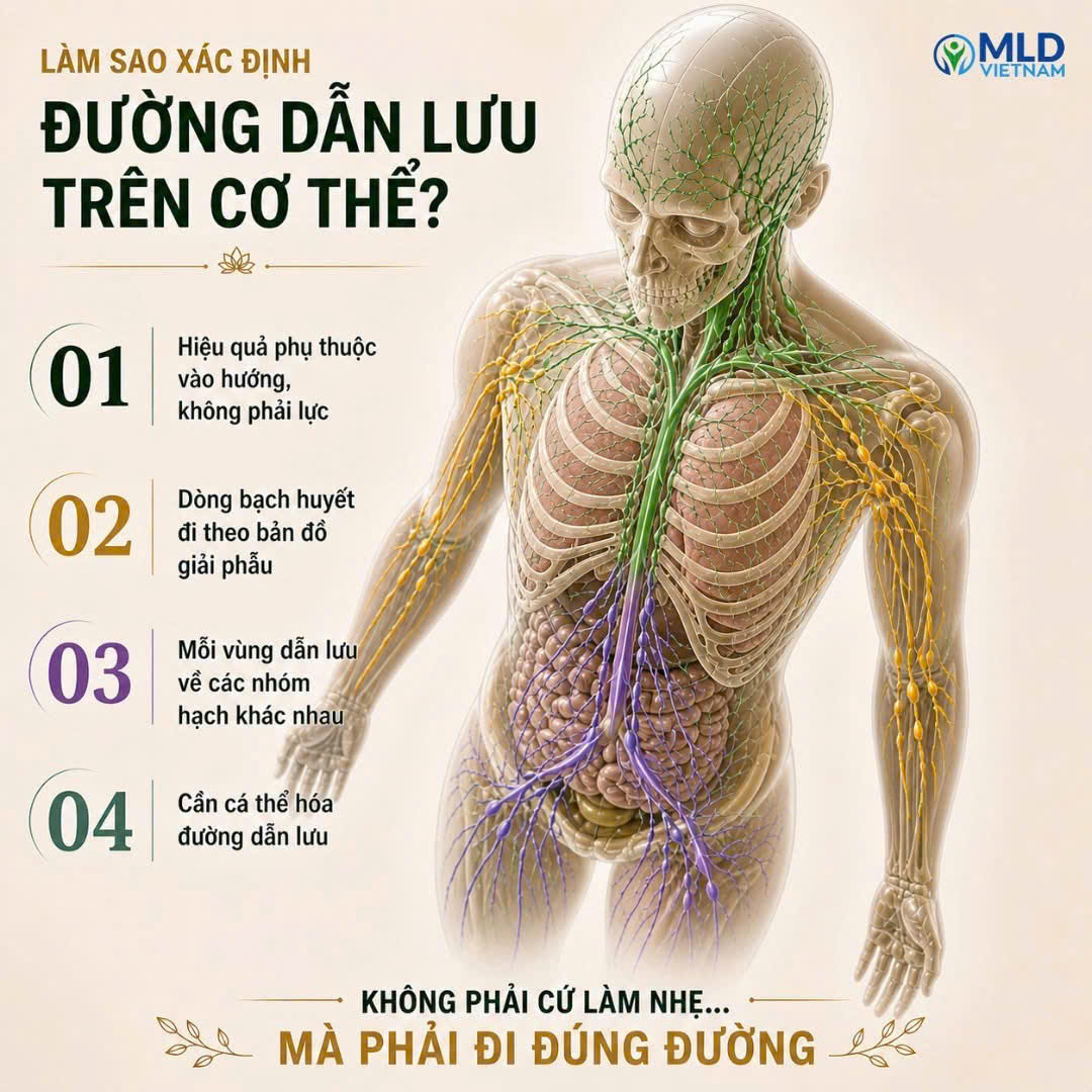 Làm sao xác định đường dẫn lưu trên cơ thể? - Không phải cứ làm "NHẸ" là Đúng.