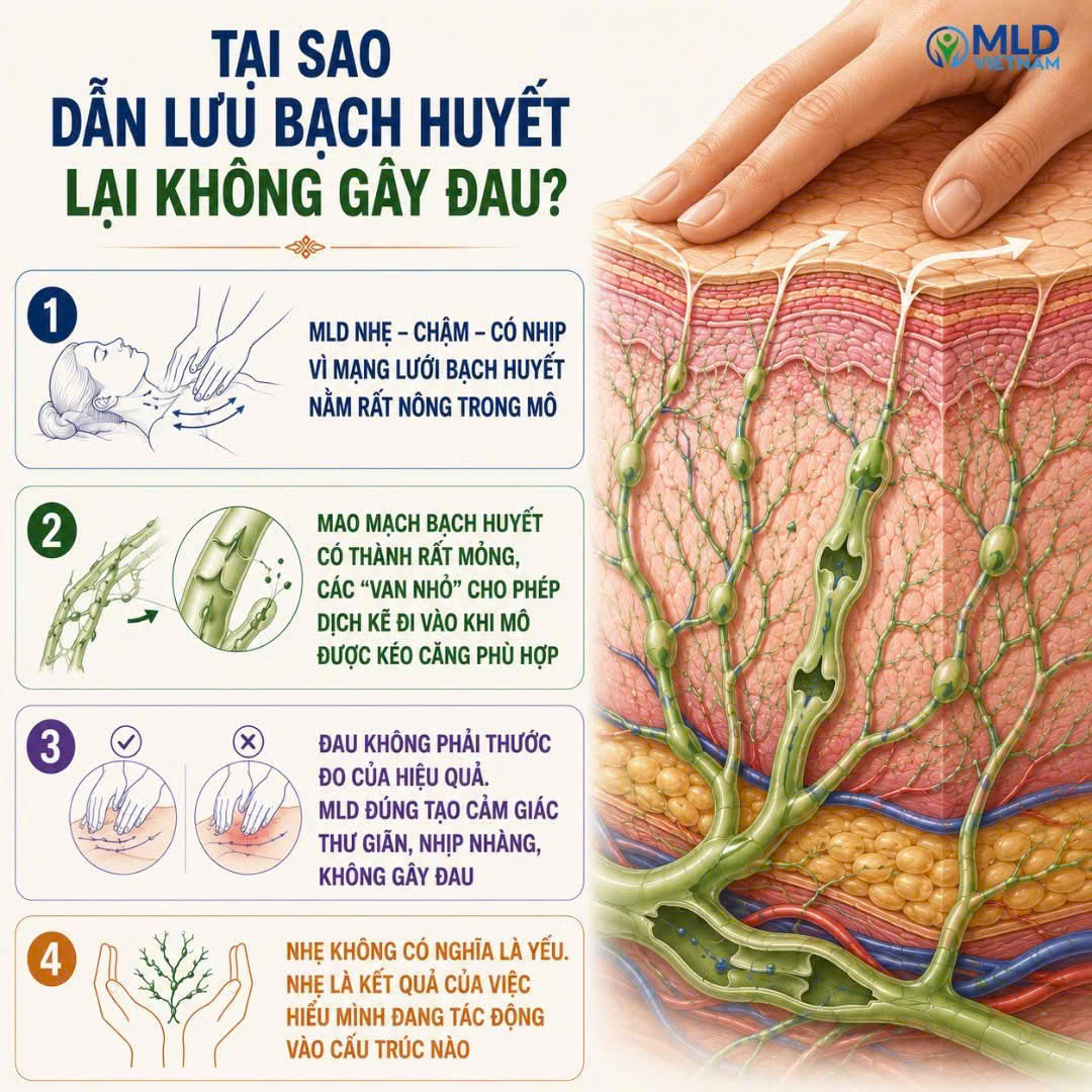 Tại sao Dẫn lưu bạch huyết lại không gây đau?