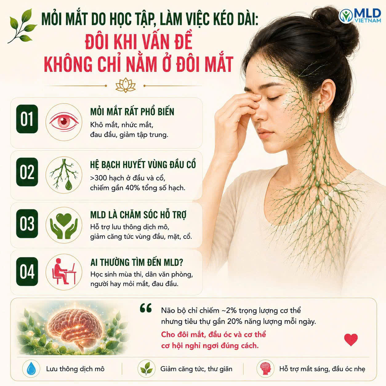 Mỏi mắt do học tập, làm việc kéo dài - nguyên nhân do đâu?
