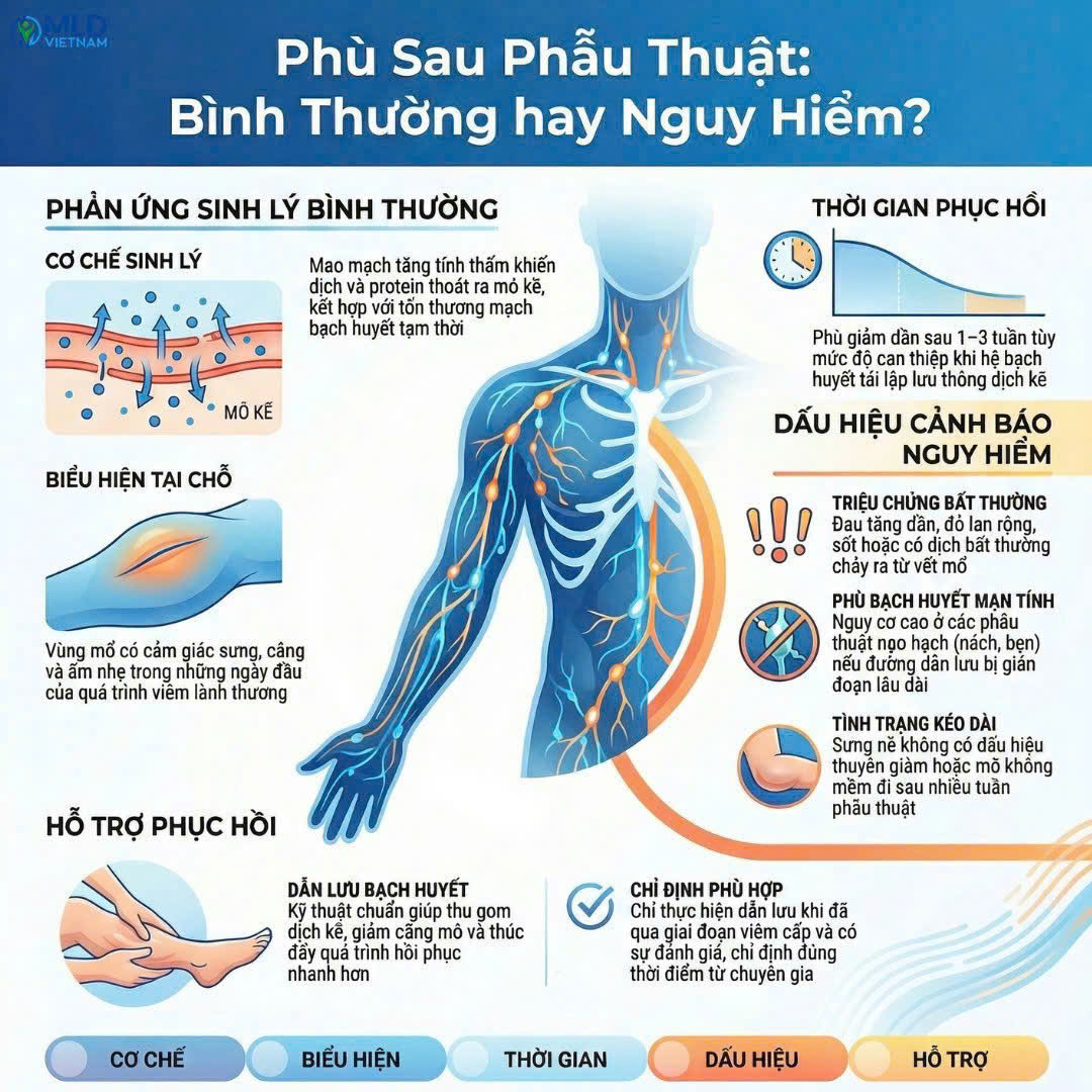 Phù sau phẫu thuật: bình thường hay nguy hiểm?