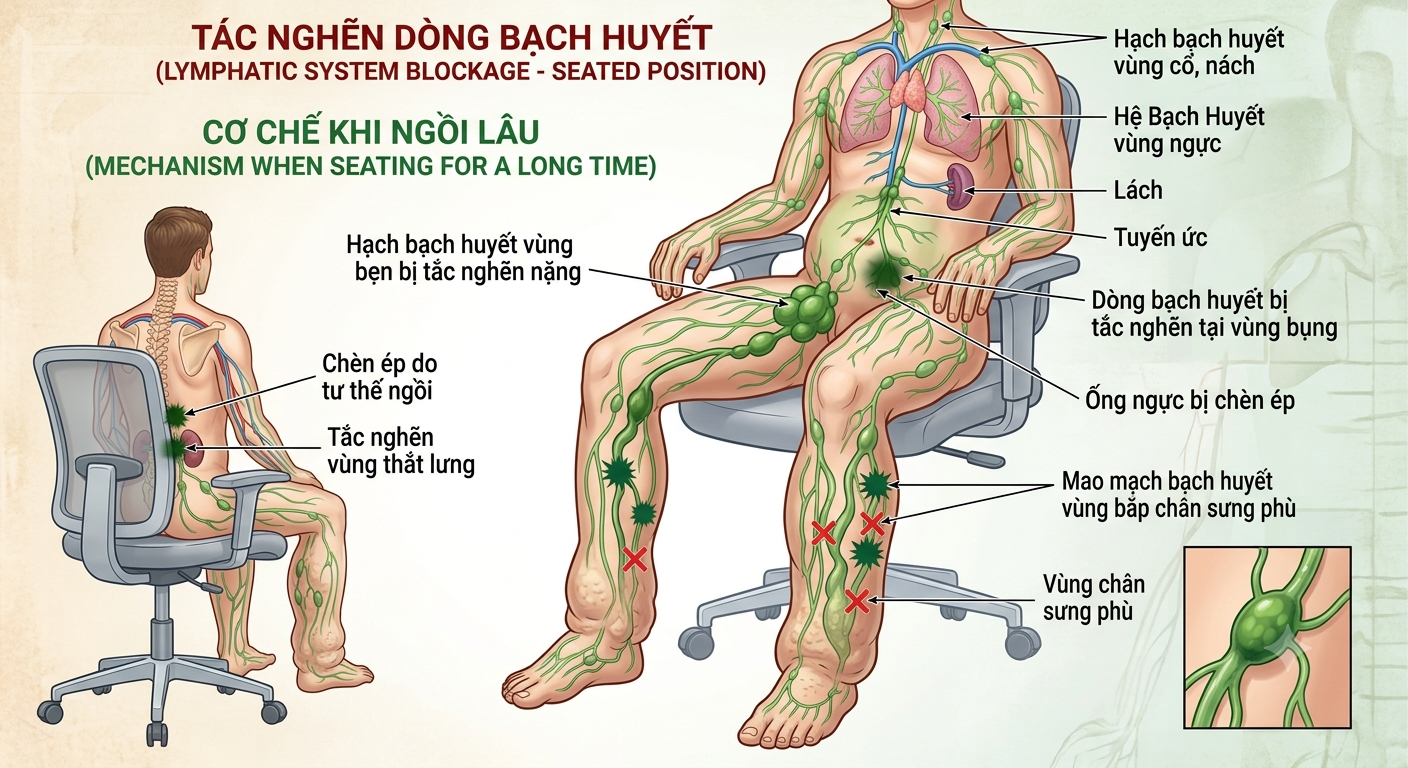 “Một người ít vận động, cơ thể ‘tắc nghẽn’ ở đâu đầu tiên?”