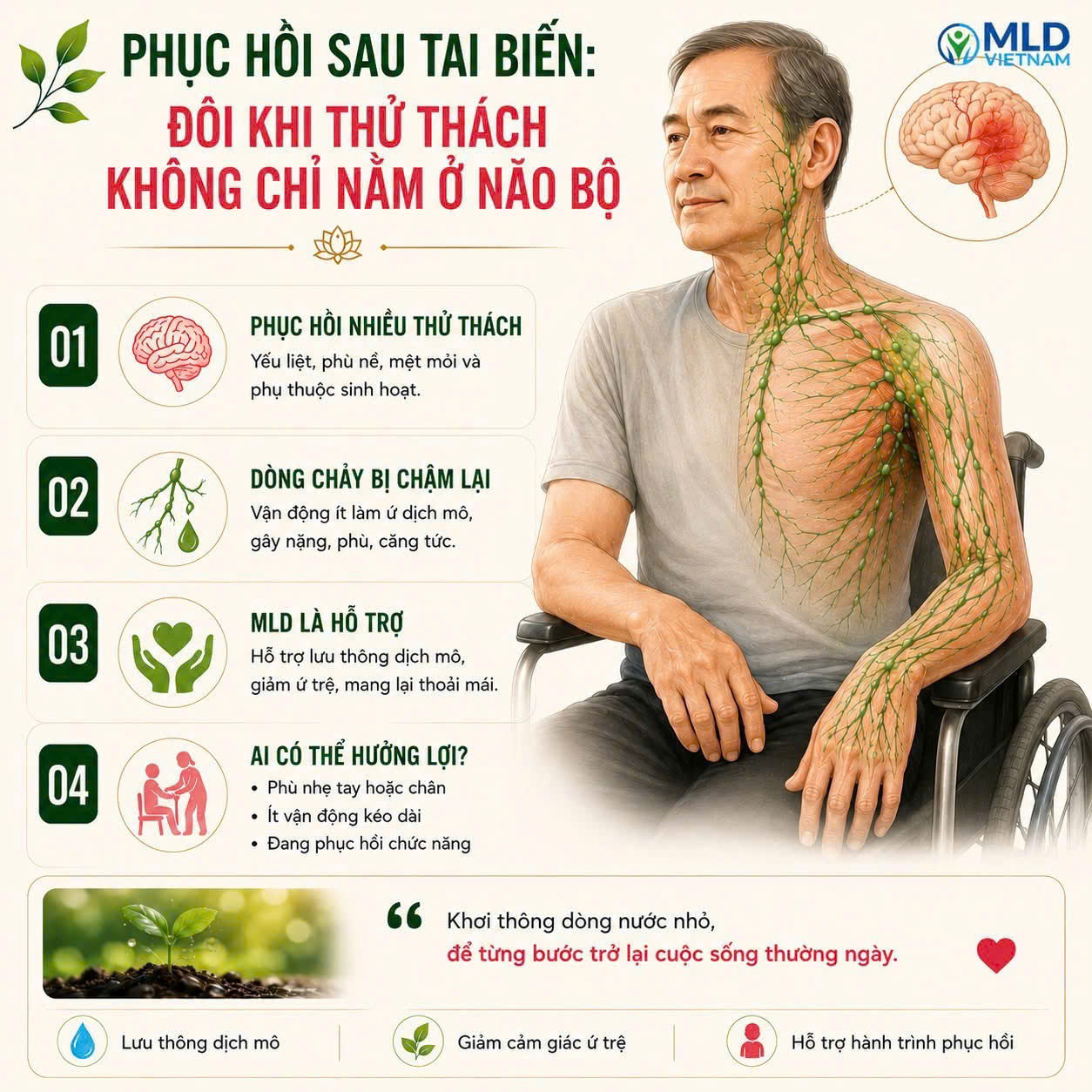 Phục hồi sau tai biến: đôi khi thử thách không chỉ nằm ở não bộ