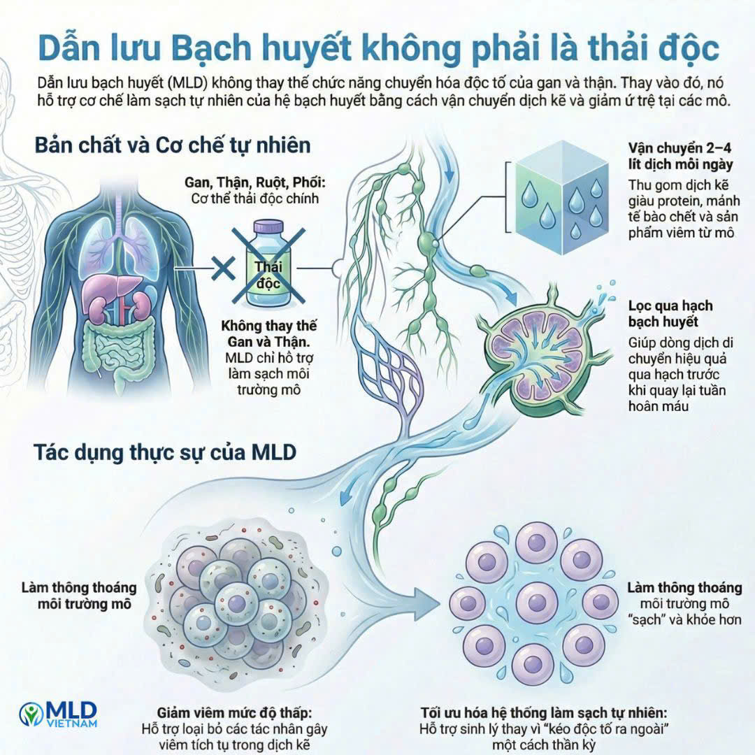 Dẫn lưu bạch huyết có phải là “thải độc” không?