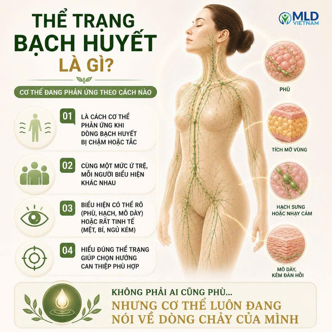 "Thể trạng bạch huyết" là gị? - Cơ thể đang phản ứng theo cách nào?