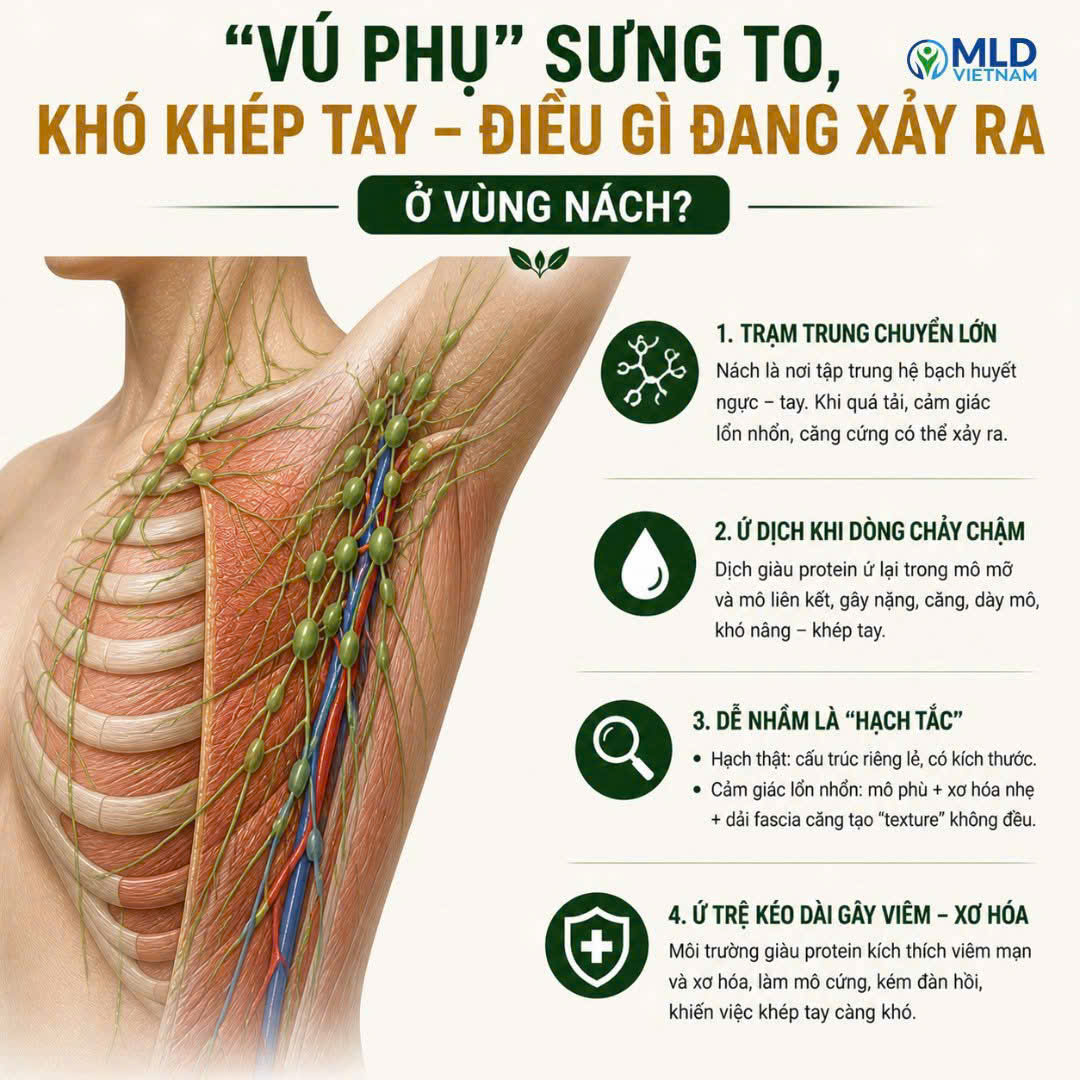"Vú phụ" sung to, khó khép tay - Điều gì đang xảy ra ở vùng nách?